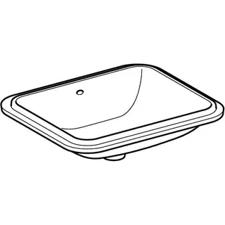 Geberit VariForm Unterbau-Waschtisch, rechteckig 58x49cm, o. Hl, mit Überlauf, glasiert/weiß – Bild 3
