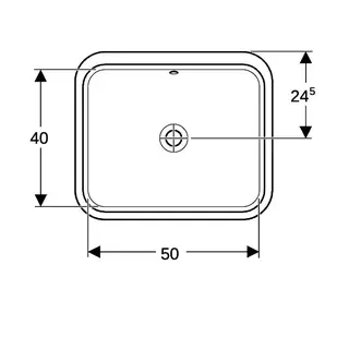 Geberit VariForm Unterbau-Waschtisch, rechteckig 58x49cm, o. Hl, mit Überlauf, glasiert/weiß – Bild 5