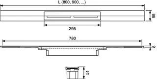 TECEdrainprofile Duschprofil, 800 mm, Edelstahl, Rotgold gebürstet – Bild 4