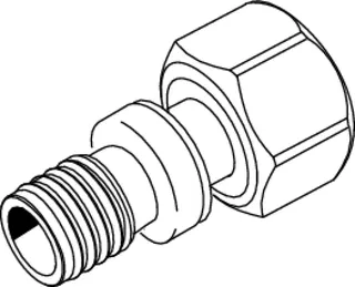 TECEflex Eurokonusverschraubung 3/4" Dim. 20 mit Flex Pressanschl. vernickelt – Bild 2