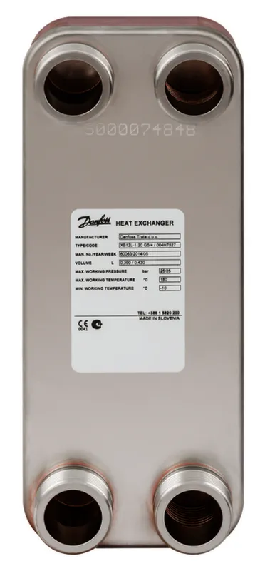 Danfoss Plattenwärmeübertrager XB12M-1 MicroPlate, 60 Platten, gelötet