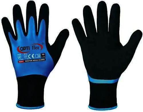 Handschuhe Winter Aqua Guard Gr.8 schwar z/blau EN 388,EN 511 PSA II OPTIFLEX