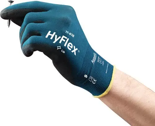 Handschuhe HyFlex® 11-616 Gr.9 grünblau/ schwarz EN 388:2016 PSA II 12 PA