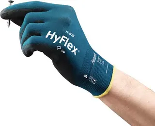 Handschuhe HyFlex® 11-616 Gr.8 grünblau/ schwarz EN 388:2016 PSA II 12 PA