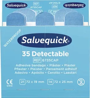 Pflasterstrips Salvequick detectable 6 N achfüllpack je 35 St.SALVEQUICK