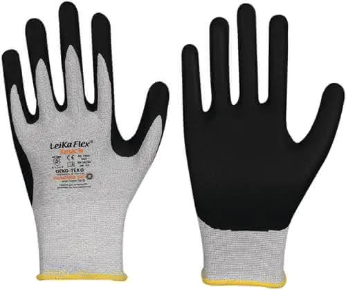 Handschuhe LeikaFlex® Touch 1464 Gr.10 g rau/schwarz EN 388 PSA II 12