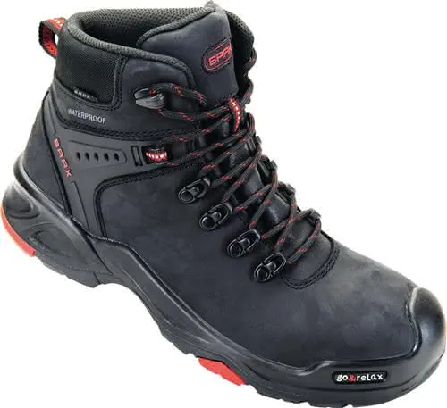 Sicherheitsstiefel Bailey Gr.42 schwarz/ rot Leder S3 SRC HRO WR EN20345 BAAK