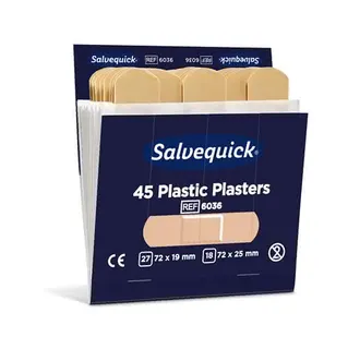 Pflasterstrips Salvequick wasserfest 6 N achfüllpack je 45 St.SALVEQUICK