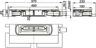 Ablaufgehäuse DallFlex Plan EPS-montiert, DN 40 – Bild 3