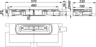 Ablaufgehäuse DallFlex Plan EPS-montiert, DN 40 – Bild 4