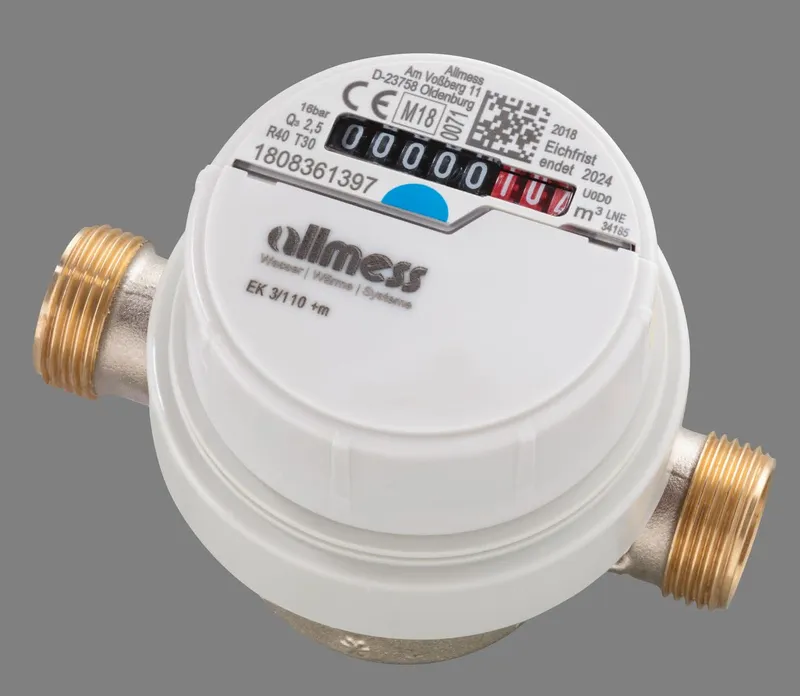 AM Wohnungswasserzähler Aufputz EVK 3/80-V TU6 +m DN15 Q3=2,5