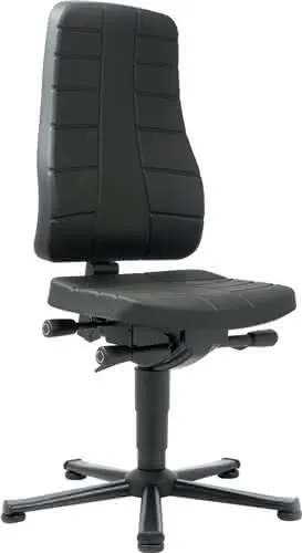 Arbeitsdrehstuhl Highline Bodengleiter Integralschaum schwarz 450-600mm BIMOS