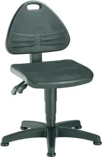 Arbeitsdrehstuhl ISITEC Bodengleiter Integralschaum schwarz 430-600mm BIMOS