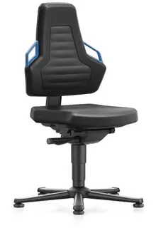 Arbeitsdrehstuhl Nexxit Gleiter Integralschaum schwarz Griff blau