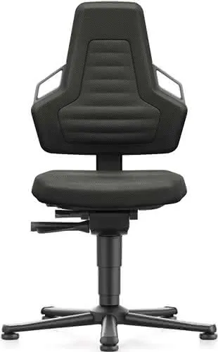 Arbeitsdrehstuhl Nexxit Gleiter Supertec-Gewebe schwarz Griff grau