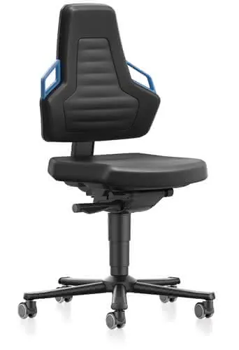 Arbeitsdrehstuhl Nexxit Rl.Integralschaum schwarz Griff blau