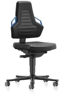 Arbeitsdrehstuhl Nexxit Rl.Integralschaum schwarz Griff blau
