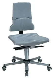 Arbeitsdrehstuhl Sintec B RollenPP grau 430-580mm BIMOS