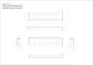 ARTO-Konsolenträger 1000mm A18 m Befest. Typ 92216768 Stahl weiß lackiert – Bild 2