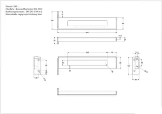 ARTO-Konsolenträger 1000mm A18 m Befest. Typ 92216768 Stahl weiß lackiert – Bild 3