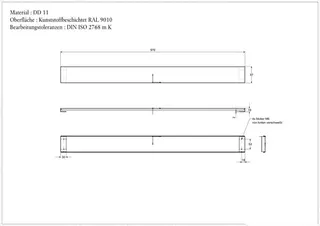 ARTO-Konsolenträger 1000mm A18 m Befest. Typ 92216768 Stahl weiß lackiert – Bild 4