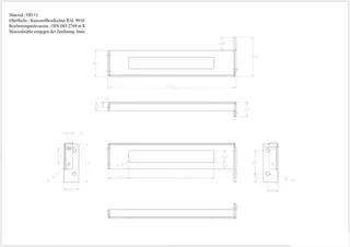 ARTO-Konsolenträger 1200mm A18 m Befest. Typ 92223768 Stahl weiß lackiert – Bild 2
