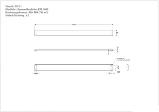 ARTO-Konsolenträger 1200mm A18 m Befest. Typ 92223768 Stahl weiß lackiert – Bild 4
