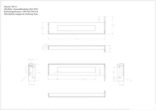 ARTO-Konsolenträger 800mm A18 m. Befest. Typ 92216268 Stahl weiß lackiert – Bild 2