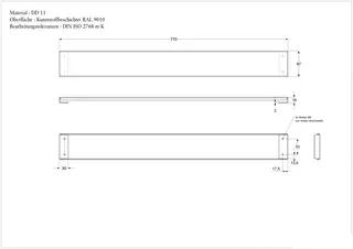 ARTO-Konsolenträger 800mm A18 m. Befest. Typ 92216268 Stahl weiß lackiert – Bild 4