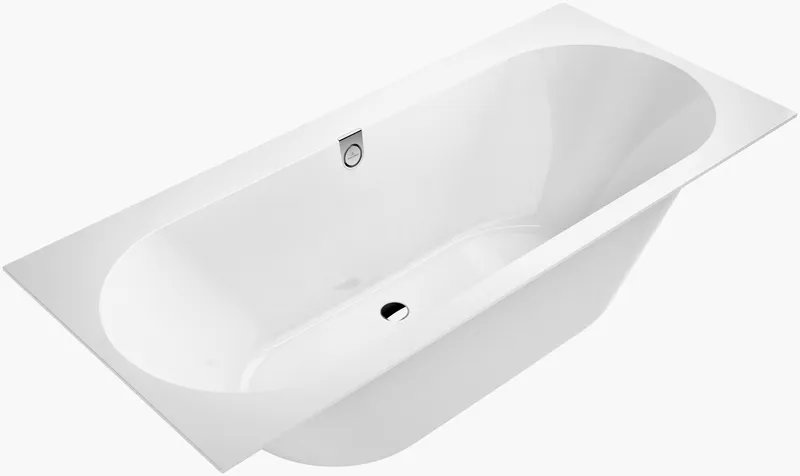 ARTO-Quaryl-Badewanne A18 rechteck DUO 1800x800x470mm Füße Ab-/Überlaufgrt weiß