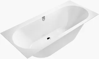 ARTO-Quaryl-Badewanne A18 rechteck DUO 1800x800x470mm Füße Ab-/Überlaufgrt weiß
