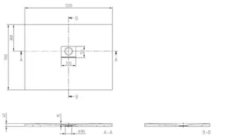 ARTO-Quaryl-Duschwanne A18 1200x900x40mm weiß – Bild 2