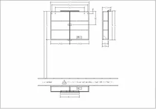 ARTO-Spiegelschrank A18 LED-Aufsatz- Leuchte 1000x746/810mm – Bild 2