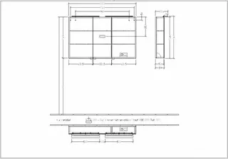 ARTO-Spiegelschrank A18 LED-Aufsatz- Leuchte 1200x746/810mm – Bild 2