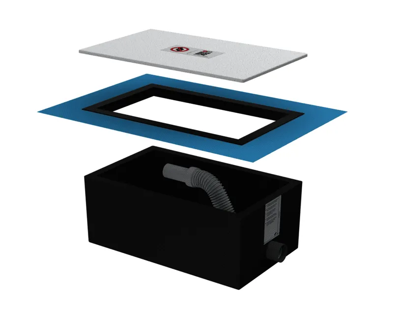 Bette ZUB Badewanne Duschfläche Duschwanne Installationsbox Easy Connect