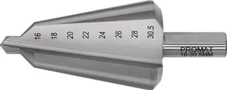 Blechschälbohrer Bohrber.16-30,5mm HSS Gesamt-L.76mm Z.2 PROMAT