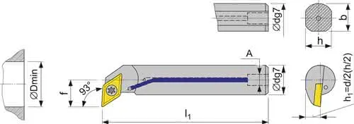 Bohrstange E12M-SDUCL 07 li. VHM m. IK PROMAT