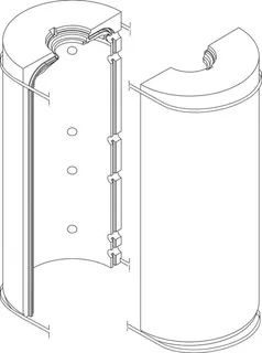 BOSCH Ersatzteil TTNR: 7735501790 Wärmeschutz Speicher 1000.6 d:790 everp