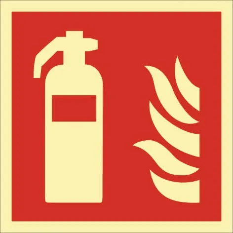 Brandschutzzeichen DIN EN ISO 7010 L200x B200mm Feuerlöscher Ku.
