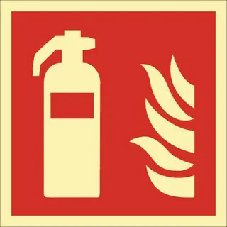 Brandschutzzeichen DIN EN ISO 7010 L148x B148mm Feuerlöscher Folie