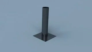 Bertrams EWR Kaminkopfverlängerung Höhe 490mm DN 200 Fußplatte 400x400mm – Bild 2