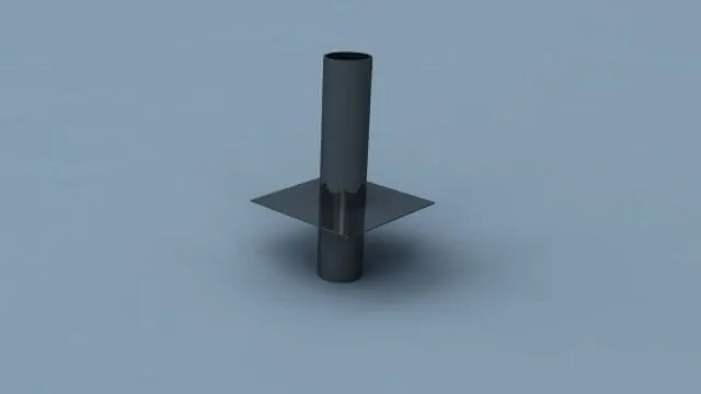 Bertrams EWR Kaminkopfverlängerung Höhe 500mm DN250 Fußplatte 500x500mm m.Einsteckende