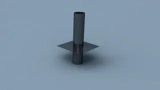 Bertrams EWR Kaminkopfverlängerung Höhe 500mm DN250 Fußplatte 500x500mm m.Einsteckende