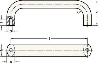 Bügelgriff GN 565 l 120 ± 0,25mm t min.10mm h 49mm GANTER – Bild 2