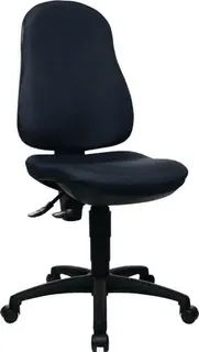 Bürodrehstuhl m.Permanentkontakt schwarz 420-550mm o.Lehnen Trgf.110kg TOPSTAR