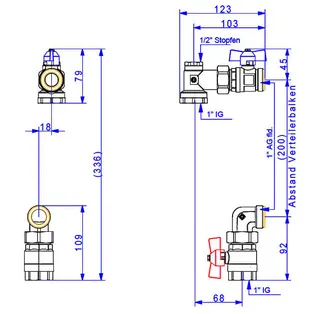 comfort-Anschlussgarnitur e-class AG LV ohne WMZ-Vorbereitung DN 25 (1") – Bild 2