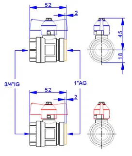 comfort-Anschlussgarnitur e-class AG ohne WMZ-Vorbereitung DN 20 (3/4") – Bild 2