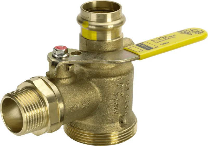 comfort-Einrohr-Gaszähler-Kugeleckhahn 2644SCS R1 x 28mm x (4,0cbm/h) Messing