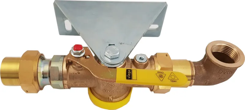 comfort-Einrohr-Gaszähler-Montageeinheit G2122CS Rp1xRp1 90 Grad Winkel Messing