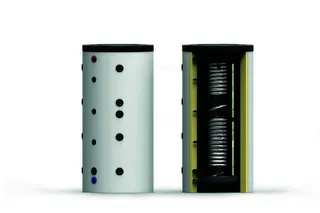comfort-Hygienespeicher Typ KH 1500 ohne Waschtisch, Isolierung und Folienmantel weiß